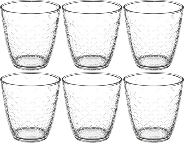 Lot de 6 verres à eau/jus Rome 250 ml en verre