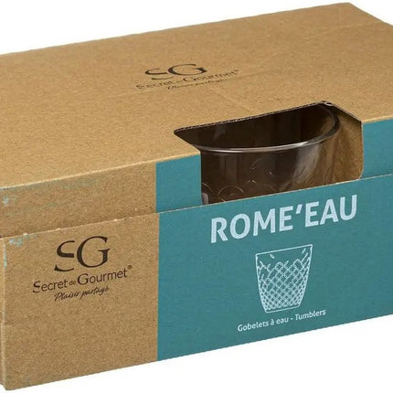 Lot de 6 verres à eau/jus Rome 250 ml en verre
