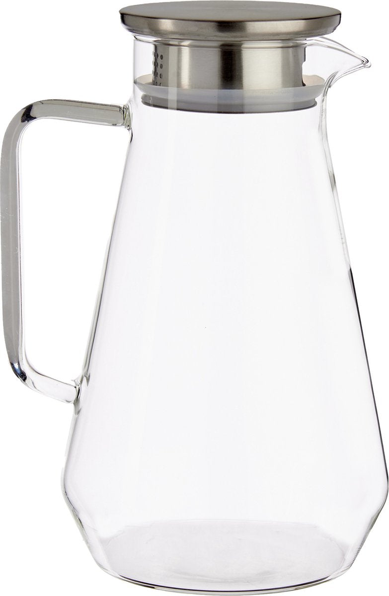 Karaffe/Saftkanne aus Glas mit luxuriösem Deckel, 1,5 Liter