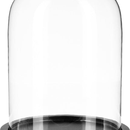 Atmosphera Home cloche en verre avec plateau en bois
