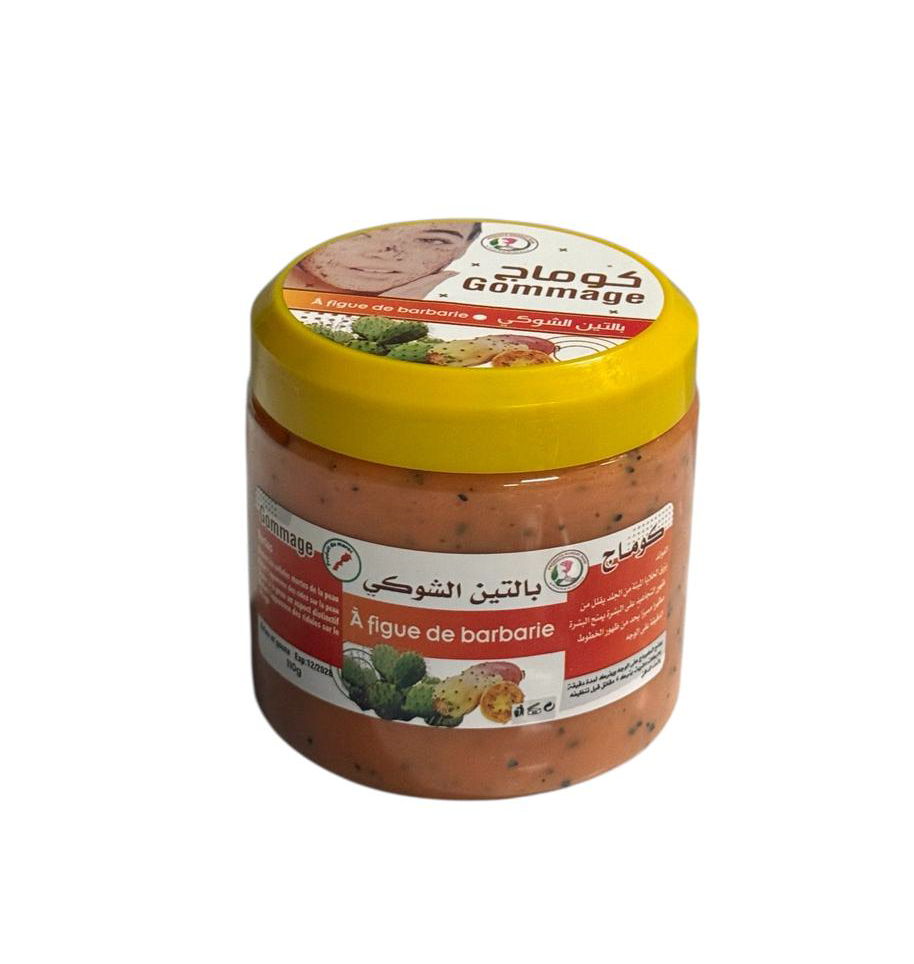 Marokkaanse gommage met cactusvijg – scrub voor gezicht en lichaam, 100 g