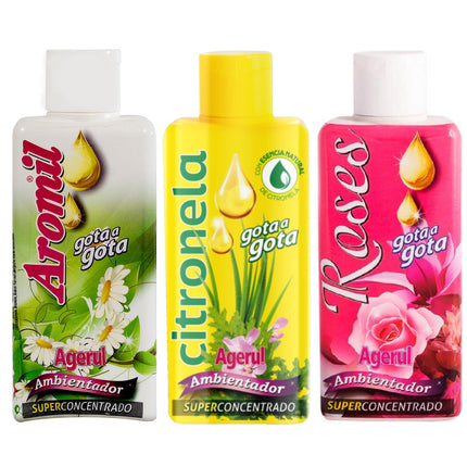 Gota Gota Lot mixte de 3 désodorisants - Aromil - Citronnelle - Rose