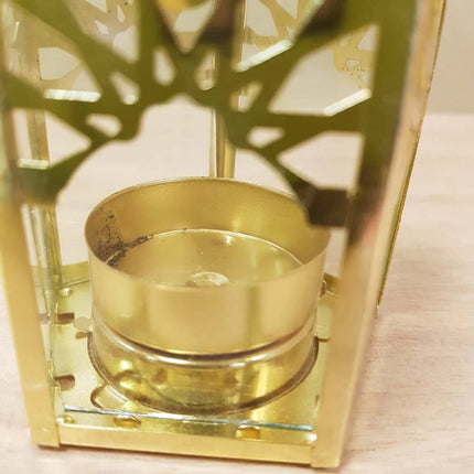 Lanterne Orientale Miniature en Métal - Bougeoir 13 cm