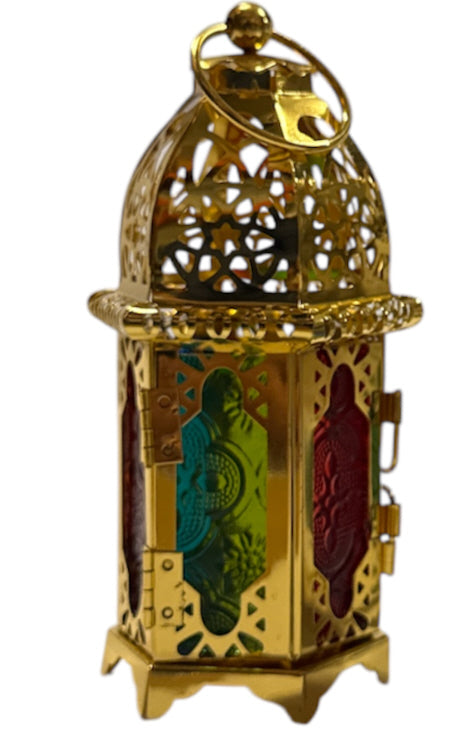 Orientalische Mini-Metalllaterne - Kerzenhalter 16 cm