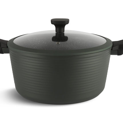 Edënbërg Green Line - Set de 12 casseroles et poêles de luxe en aluminium forgé - Revêtement céramique/marbre