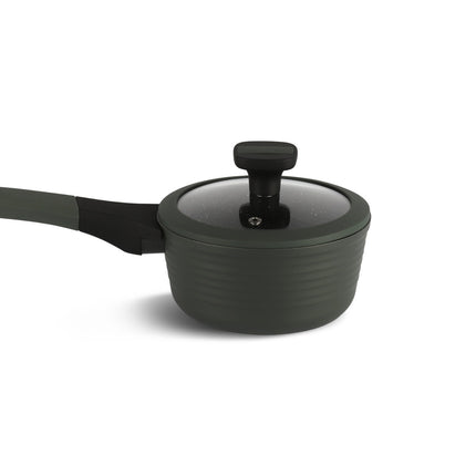 Edënbërg Green Line - Set de 12 casseroles et poêles de luxe en aluminium forgé - Revêtement céramique/marbre