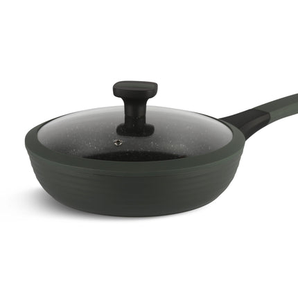 Edënbërg Green Line - Set de 12 casseroles et poêles de luxe en aluminium forgé - Revêtement céramique/marbre