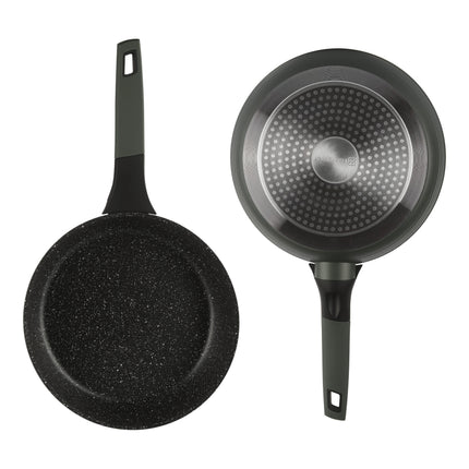 Edënbërg Green Line - Set de 12 casseroles et poêles de luxe en aluminium forgé - Revêtement céramique/marbre