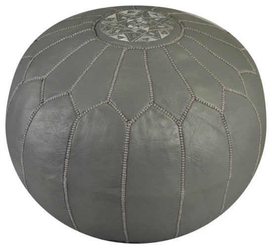 Pouf marocain gris