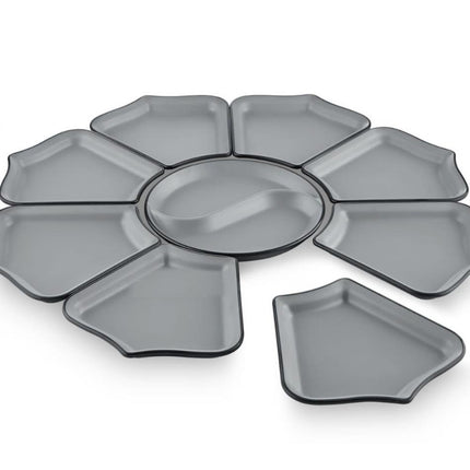 Ensemble de service 9 pièces - Mélaminé - 66 cm