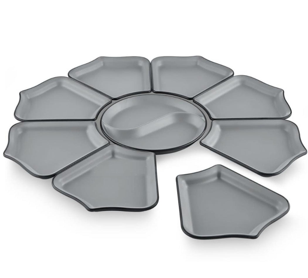 9-teiliges Servierset - Melamin - 66 cm