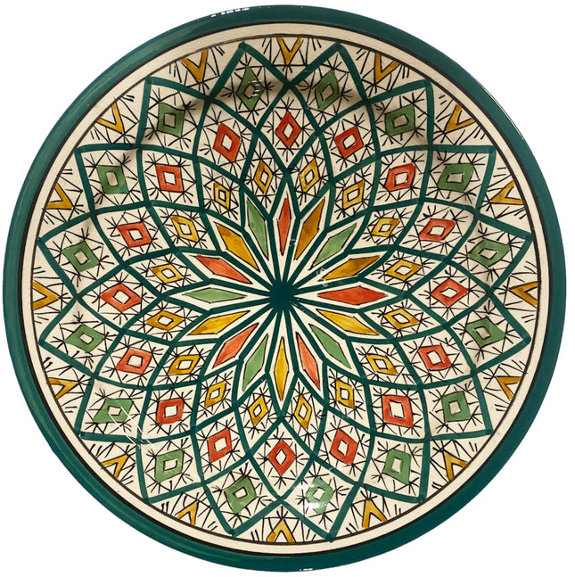Plat marocain Zwaka vert 35 cm