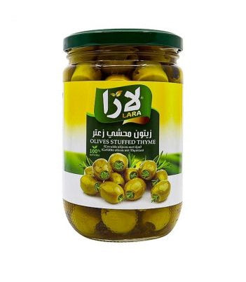 Groene olijven gevuld met tijm 375g