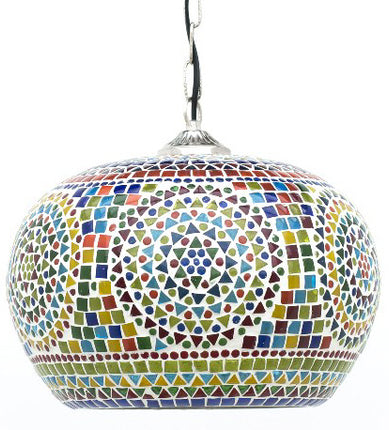 Lampe mosaïque multicolore Classique