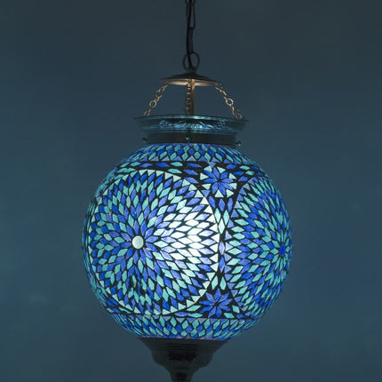 Lampe orientale Mumbai mosaïque bleue