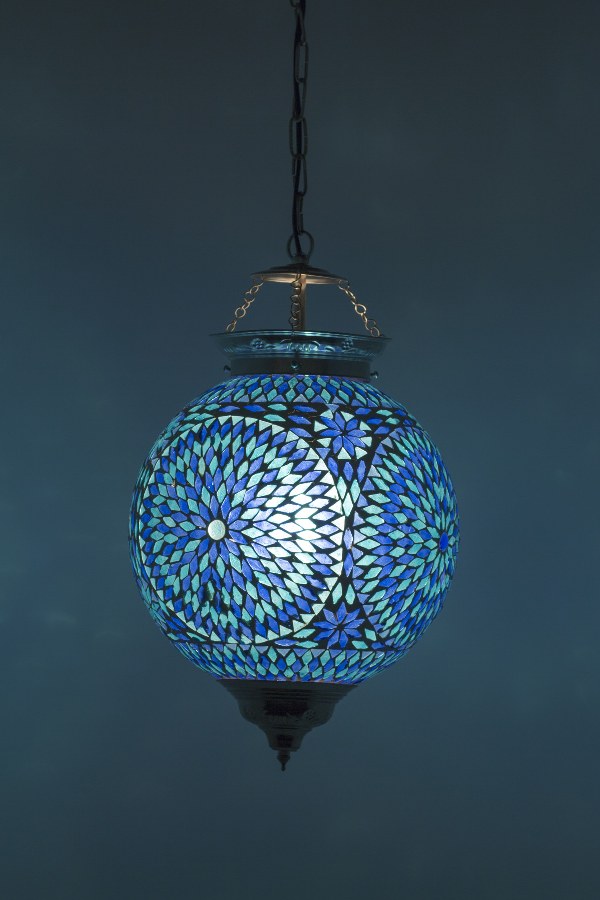 Oriental lamp Mumbai mosaic blue