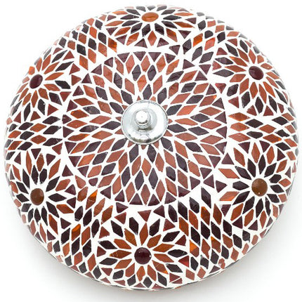 Plafonnier oriental Goa mosaïque orange bohème 24 cm