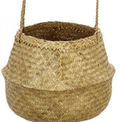 Grand panier de rangement en jonc de mer Naturel 40*40cm