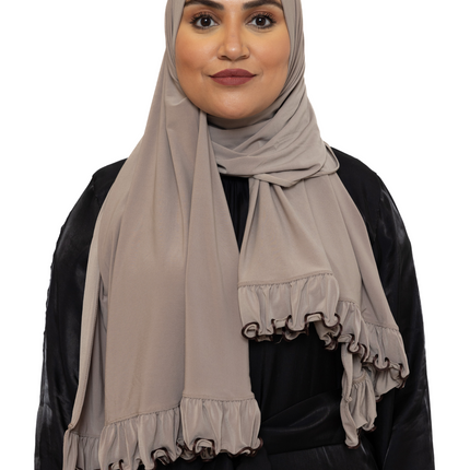 Écharpe en Jersey Premium à Volants