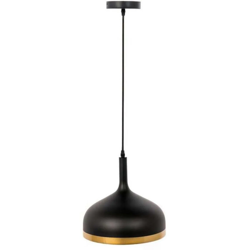 Hanglamp zwart goud – metalen lampenkap met matte afwerking, 30 cm