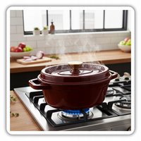 Hage - Cast Iron Casserole - Dutch Oven - Cast Iron Casserole with Lid - Enamelled - Suitable for Induction & Oven - 2.85 Litres - 25.5 x 19.5 x 12.5 cm - Plum Colour
