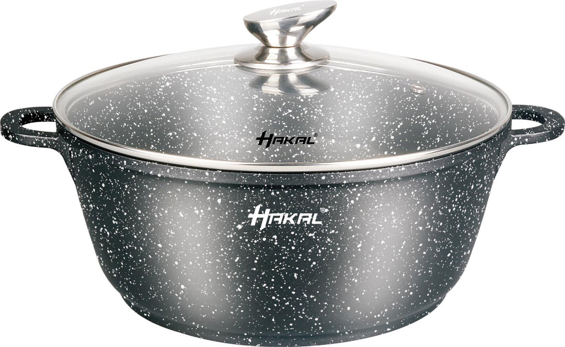 Hakal braadpan inductie met glazen deksel – marmercoating, Ø 24 tot 44 cm – foto 2