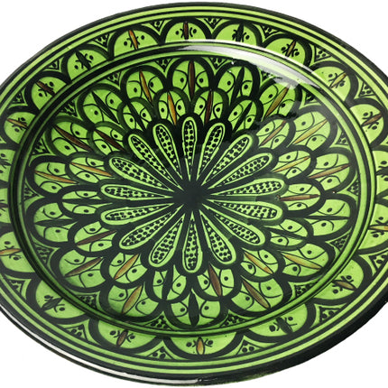 Plat marocain vert 35 cm