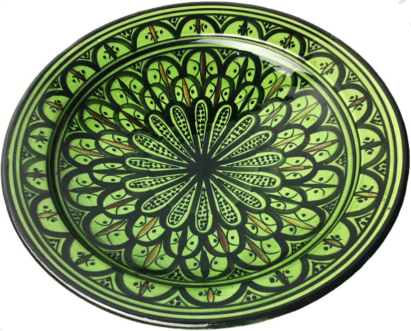 Plat marocain vert 35 cm