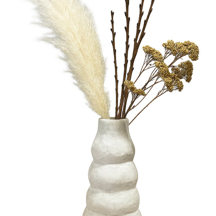 Vase décoratif fait main 32 cm – Design organique aspect pierre naturelle