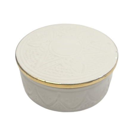 Pot en céramique Empreinte fait main - Blanc Or