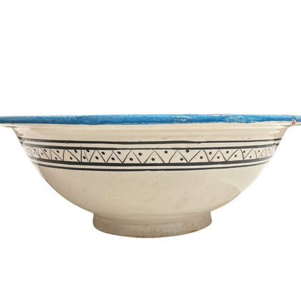 Vasque à poser ronde - Vasque ronde faite à la main - turquoise Ø 35 cm