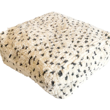 Pouf marocain berbère fait main (Beni Ourain) Coussin de sol moelleux et bohème
