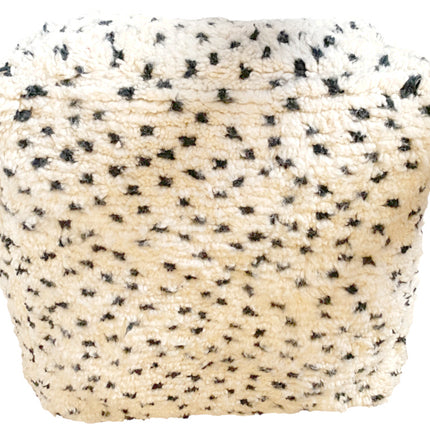 Pouf marocain berbère fait main (Beni Ourain) Coussin de sol moelleux et bohème