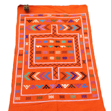 Tapis kilim orange 150 x 90 cm