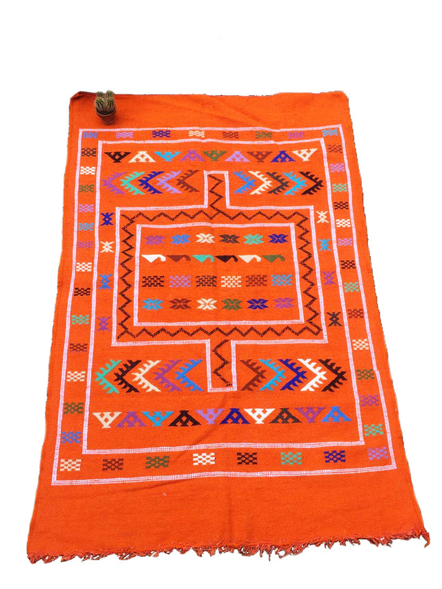 Tapis kilim orange 150 x 90 cm