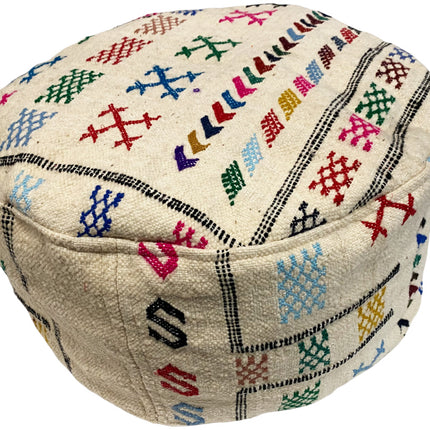 Pouf marocain kelim berbère vintage