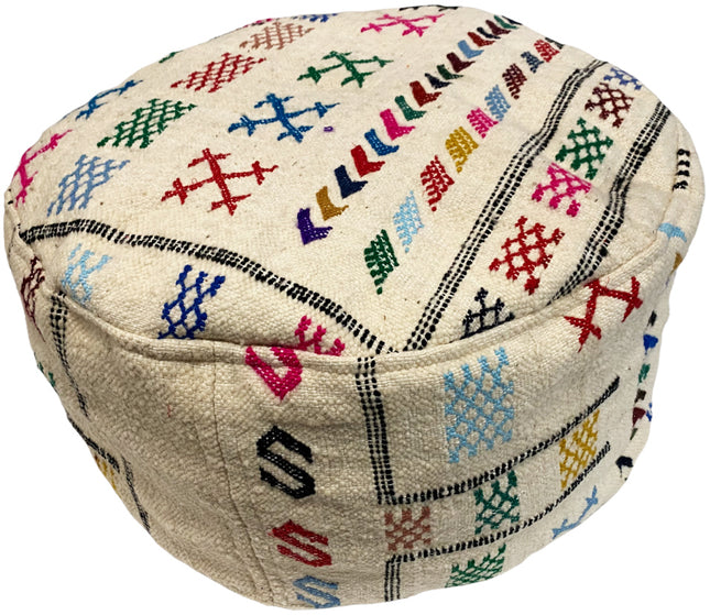 Pouf marocain kelim berbère vintage