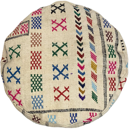 Pouf marocain kelim berbère vintage