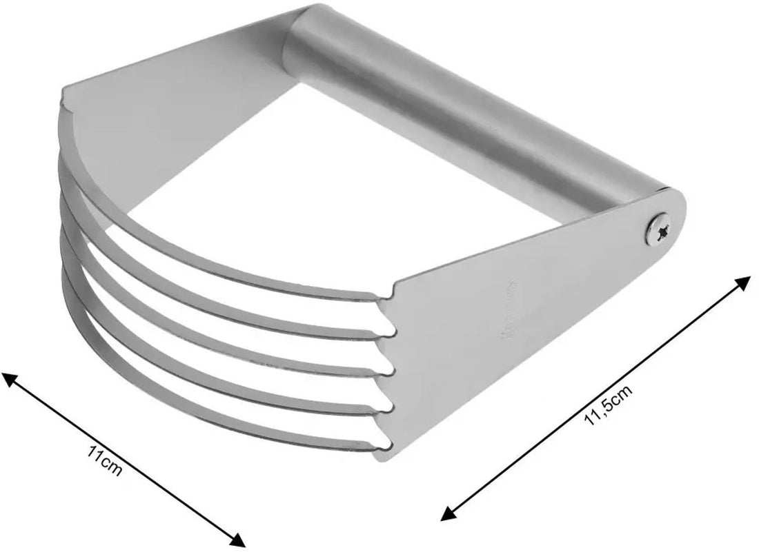 Kinghoff KH3378 - Manueller Küchenhacker aus Edelstahl - 5 scharfe Klingen - Ideal zum Herstellen von Teig, Hacken von Butter und mehr