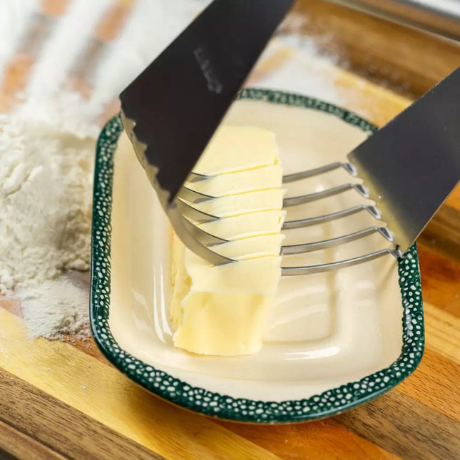 Kinghoff KH3378 - Hachoir de cuisine manuel en inox - 5 lames tranchantes - Idéal pour faire de la pâte, hacher le beurre et plus encore