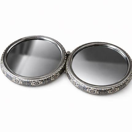Miroir de poche – maquillage Ø 7,5 cm – Design Marocain – Compact & Pliable