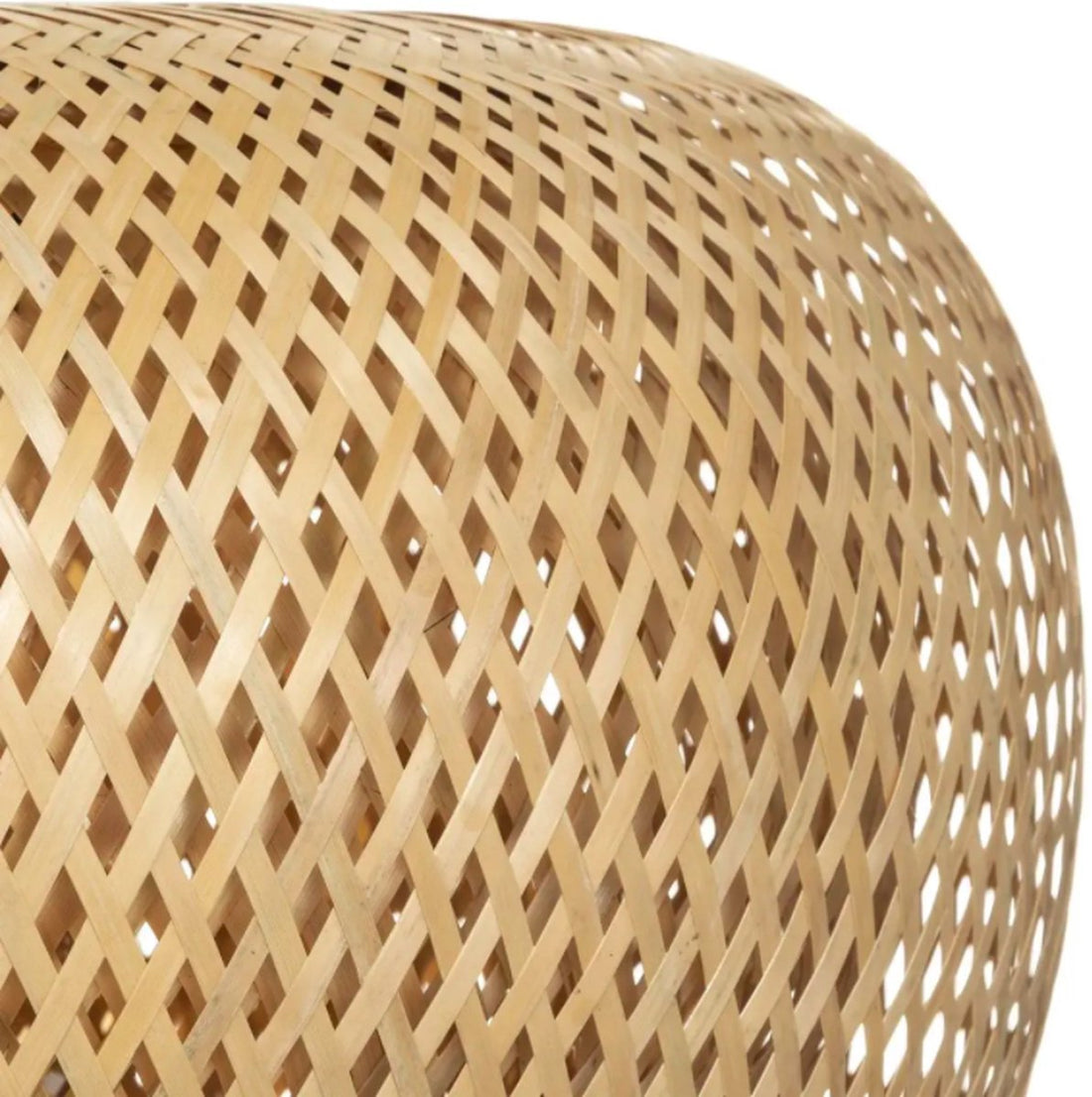 Bamboe hanglamp gevlochten – Ø 46 cm, E27-fitting, verstelbare hoogte – foto 3