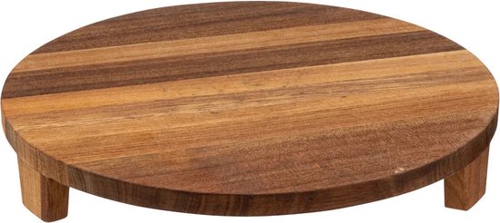 Planche de service sur pieds pour aliments/amuse-gueules - D30 cm