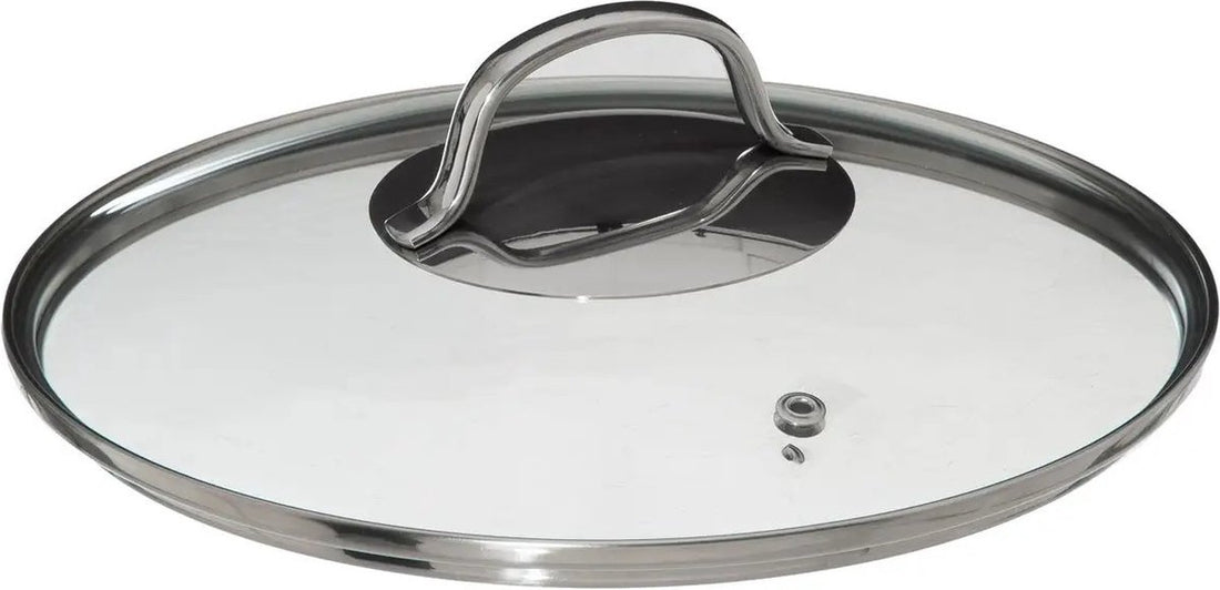 Hapjespan met deksel - Alle kookplaten/warmtebronnen geschikt - zilver - Dia 24 cm