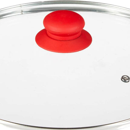 Sauteuse avec couvercle - Tous feux/sources de chaleur compatibles - rouge/noir - Ø 28 cm