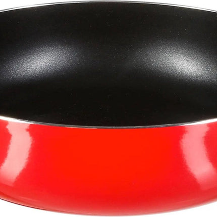 Sauteuse avec couvercle - Tous feux/sources de chaleur compatibles - rouge/noir - Ø 28 cm
