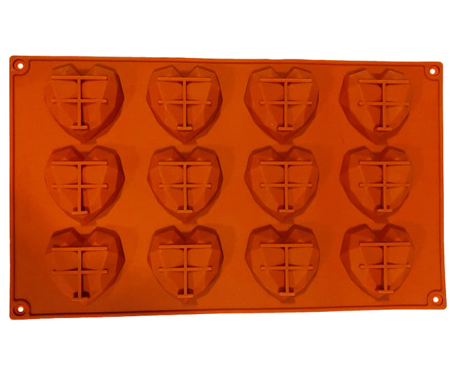 Moule en silicone 3D en forme de cœur