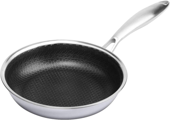 Cainfy super poêle pro anti-adhérente – Anti-adhésive alvéolée haute résistance – Compatible lave-vaisselle et four