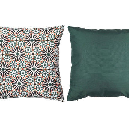 Coussin de luxe vert à motifs