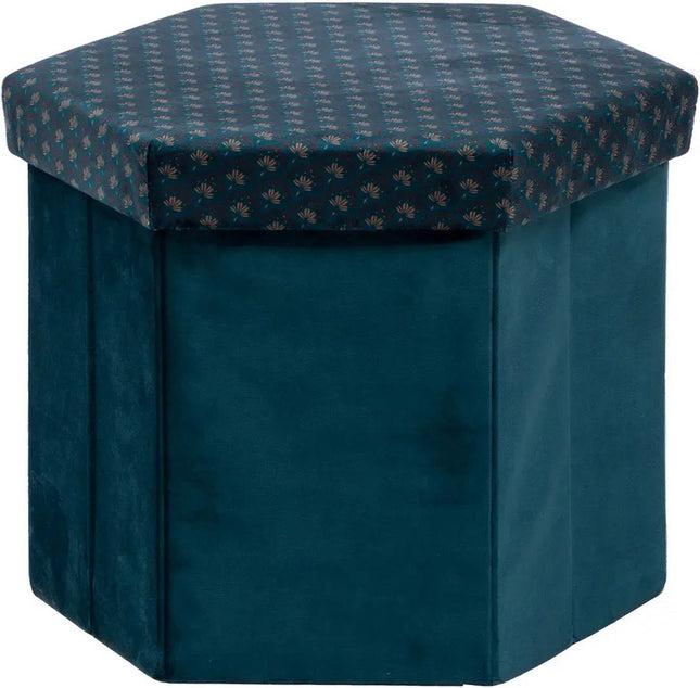Atmosphera Pouf/tabouret Jiling - Pliable/coffre de rangement 60L